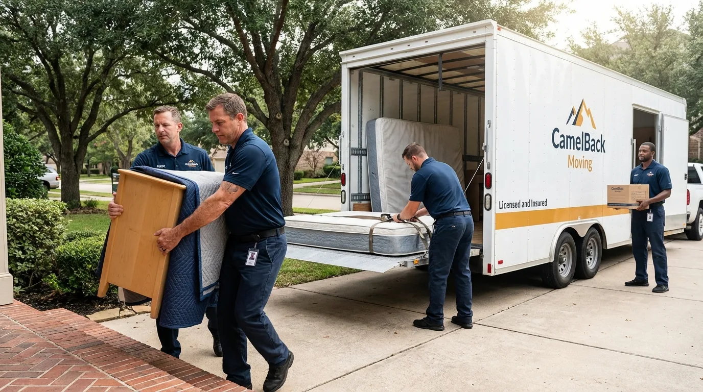 Crew loading residential truck for cross-state move from Altoona, PA